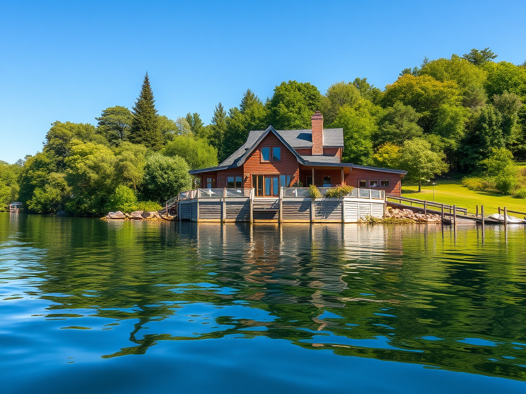 "Unforgettable Adventures at West Lake Water Sports: Jet Skiing, Boating, Wine Tours & More in Prince Edward County" 8 beautiful picture of a house on the lakeshore perfect for